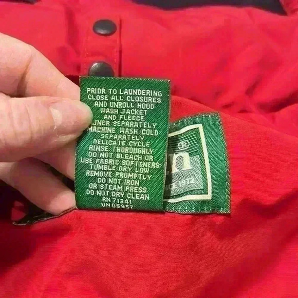 L.L. Bean 2 in 1 Wind/Water Resistance Shell and Zip Out Fleece Coat Men’s XXL - Picture 10 of 16